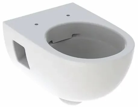 Vas wc suspendat Geberit Selnova Rimfree fara capac alb cu forma partial inchisa