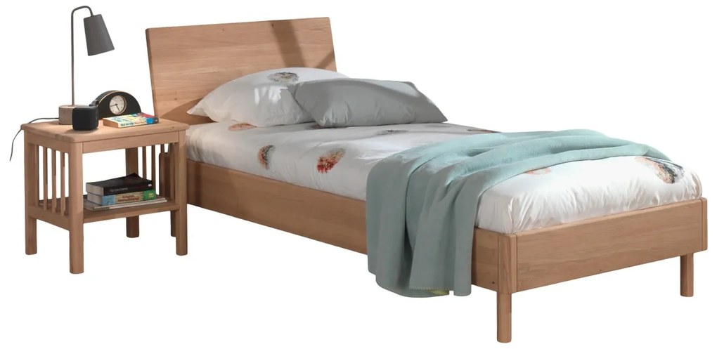 Set Mobilier Camera Copii Forrest Oak, Pat 90x200 cm și Noptieră, din Lemn de Stejar, Natur – Vipack
