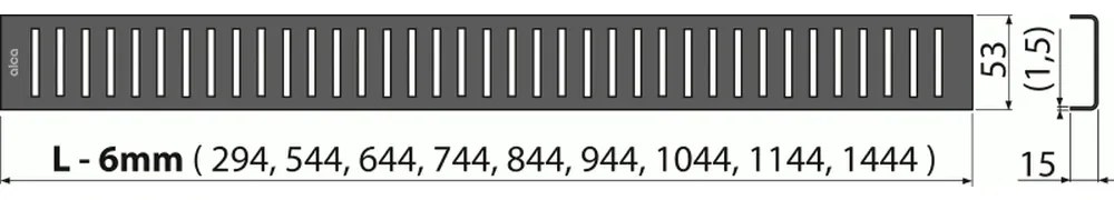 Grilaj pentru jgheaburi liniare 145 cm, negru mat 1450 mm