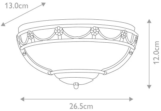 Aplică Elstead CB-WU-BLACK CARISBROOKE 1xE27/60W/230V