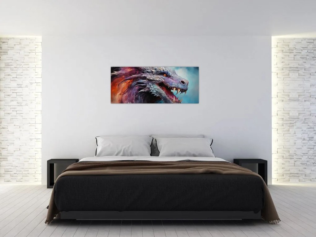 Tablou - Ilustrație a unui dragon (120x50 cm)