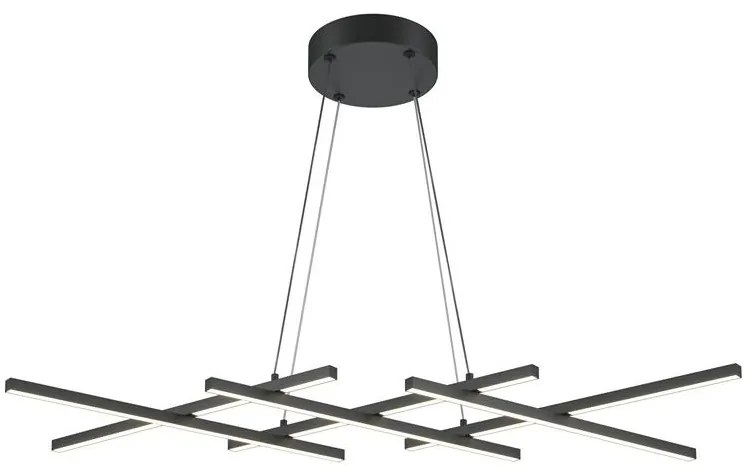 Maytoni MOD244PL-L50BK - Lustră LED suspendată pe cablu HALO LED/40W/230V, neagră