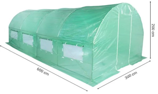 Solariu 300 x 600 cm (18 m2) verde