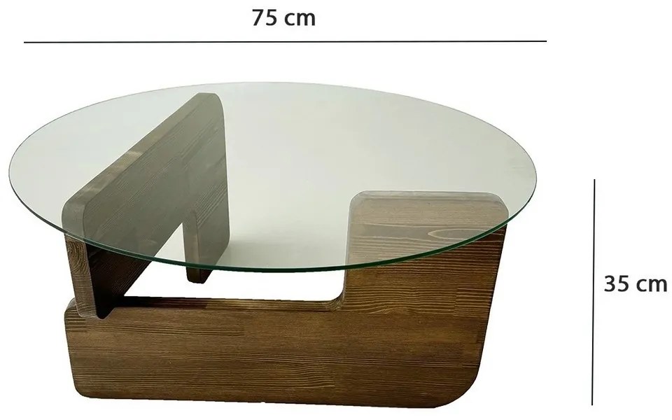 Măsuță de conferință Mia Walnut