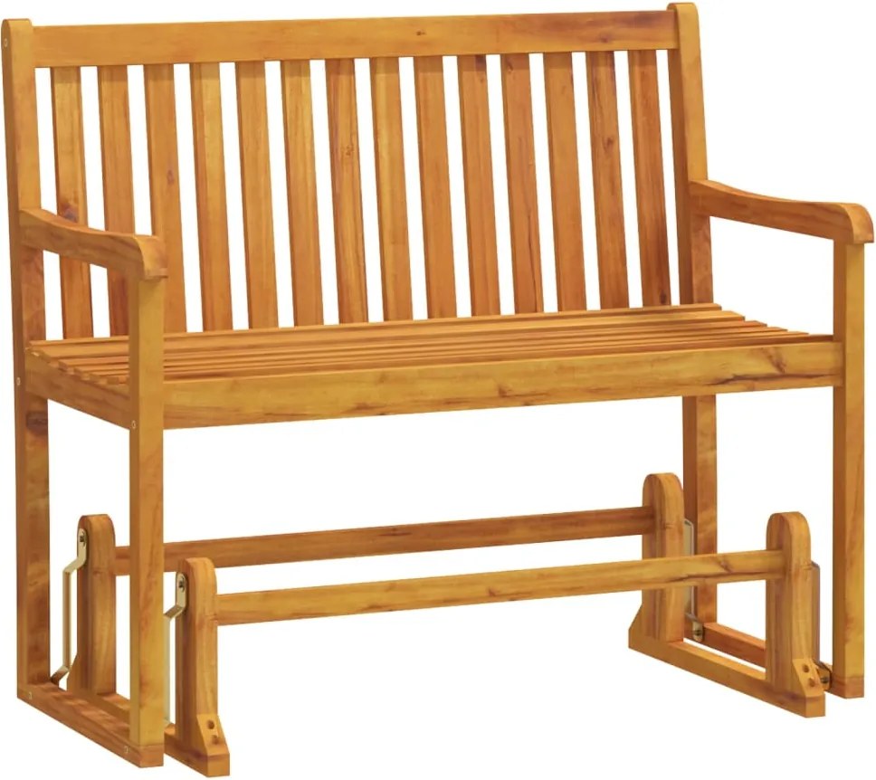 vidaXL Bancă balansoar de grădină, 110 cm, lemn masiv acacia