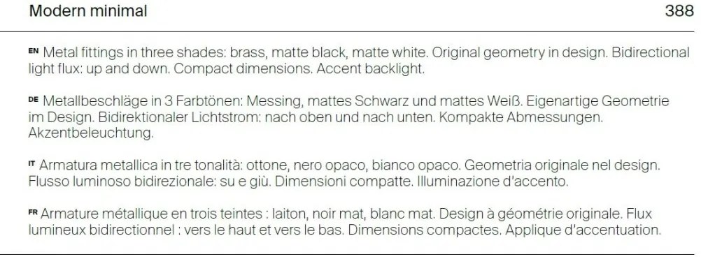 Aplica de perete cu lumina ambientala, design minimalist Notta alb