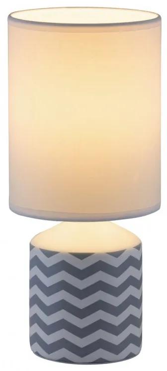 Veioza / Lampa de masa stil modern Sophie gri/alb