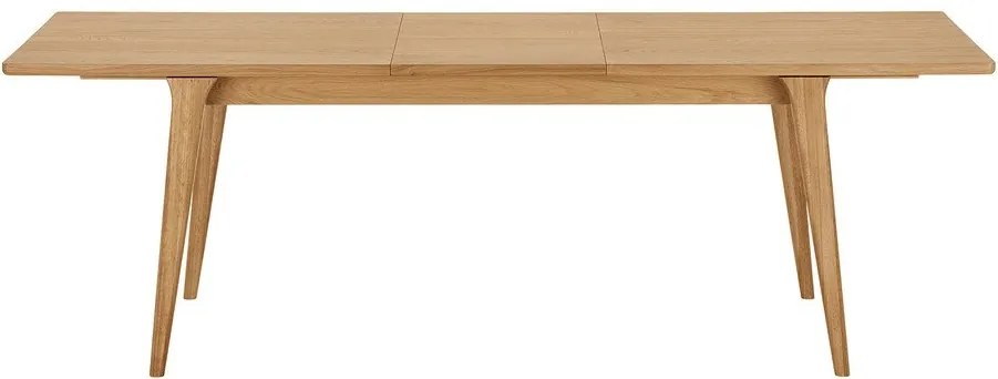 Masă de dining extensibilă cu aspect de lemn de stejar cu blat suplimentar 90x180 cm Darwin – House Nordic