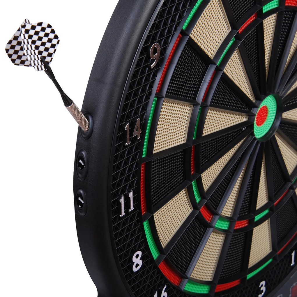 HOMCOM Set complet de darts electronic cu 6 săgeți și 27 jocuri - distracție garantată! | Aosom Romania
