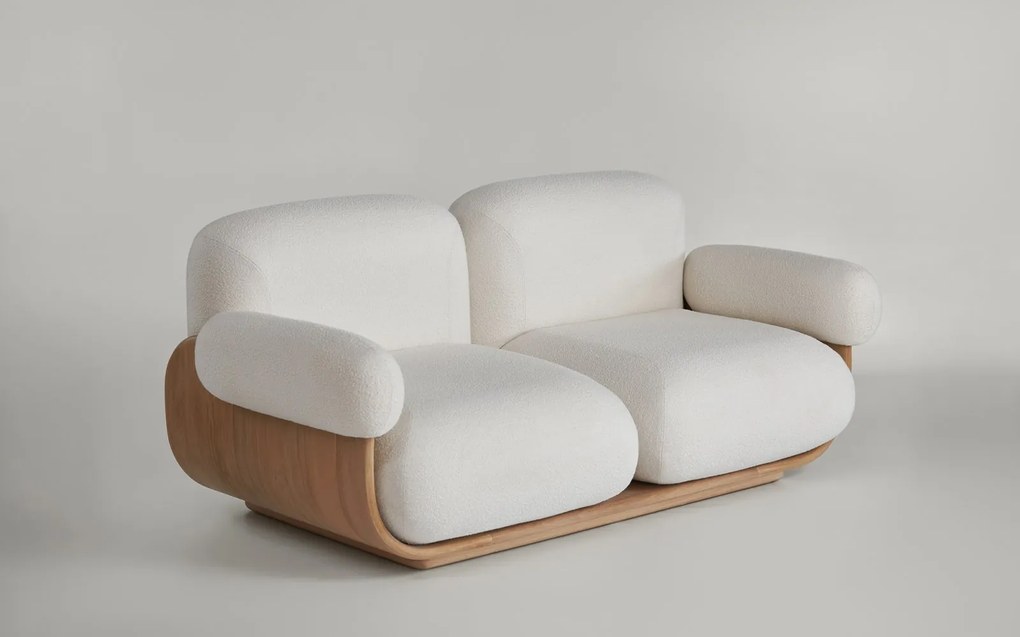 Canapea lemn masiv Cannoli, 218 × 96 × 72 cm