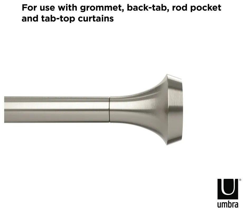 Galerie de perdea extensibilă 91-183 cm din oțel Ella – Umbra