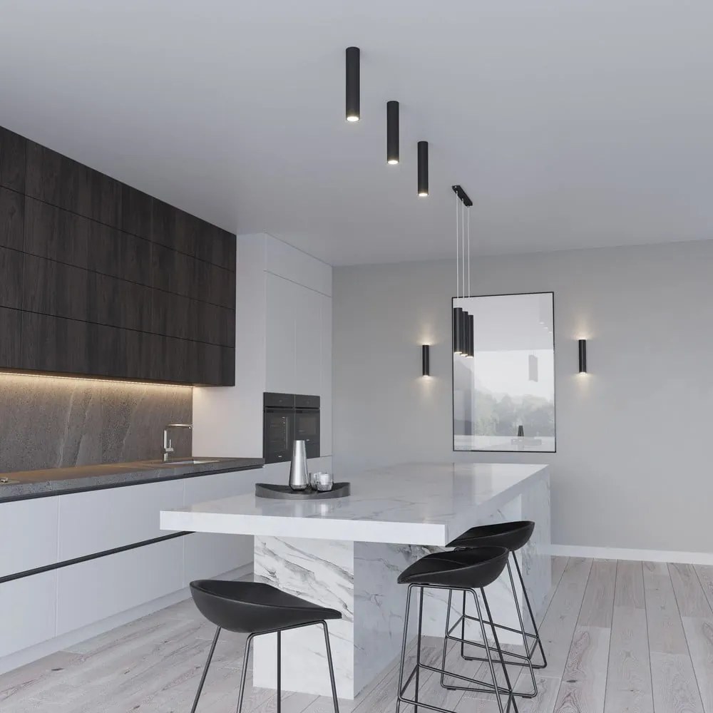 Lustră neagră din metal Castro – Sollux