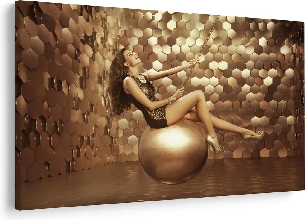 Tablou - Femeia în încăperea de aur (90x60 cm)