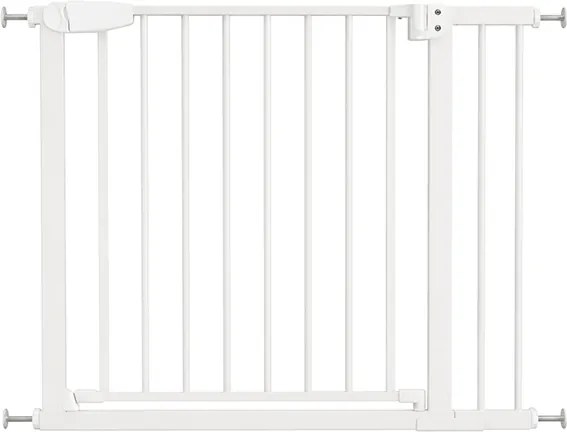 Poarta de siguranta copii Kidizi Rexa alb, reglabila 90-96 cm, montaj prin presiune, inchidere automata, certificata EN1930