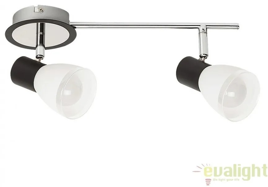 Aplica de perete,Plafoniera design modern, finisaj negru/crom, Ati 5977 RX