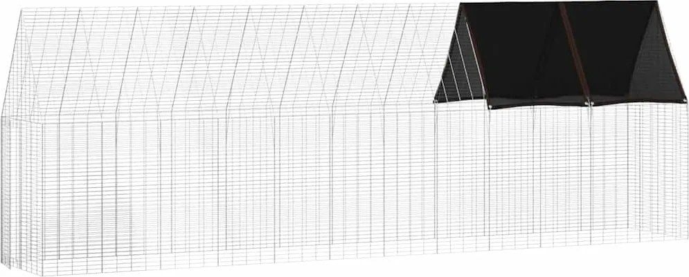 vidaXL Cușcă pentru pui 2 pcs Argintiu 600 x 100 x 210 cm