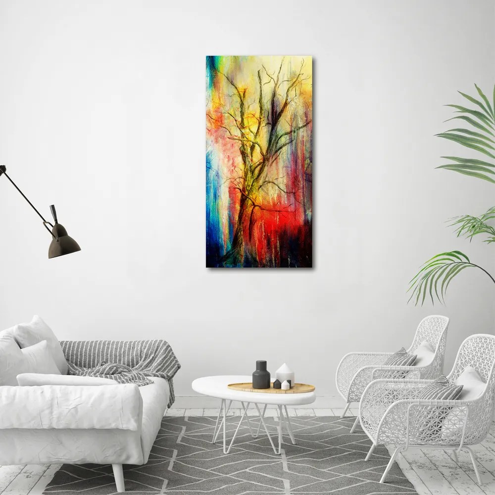 Tablou Printat Pe Sticlă Copac abstract