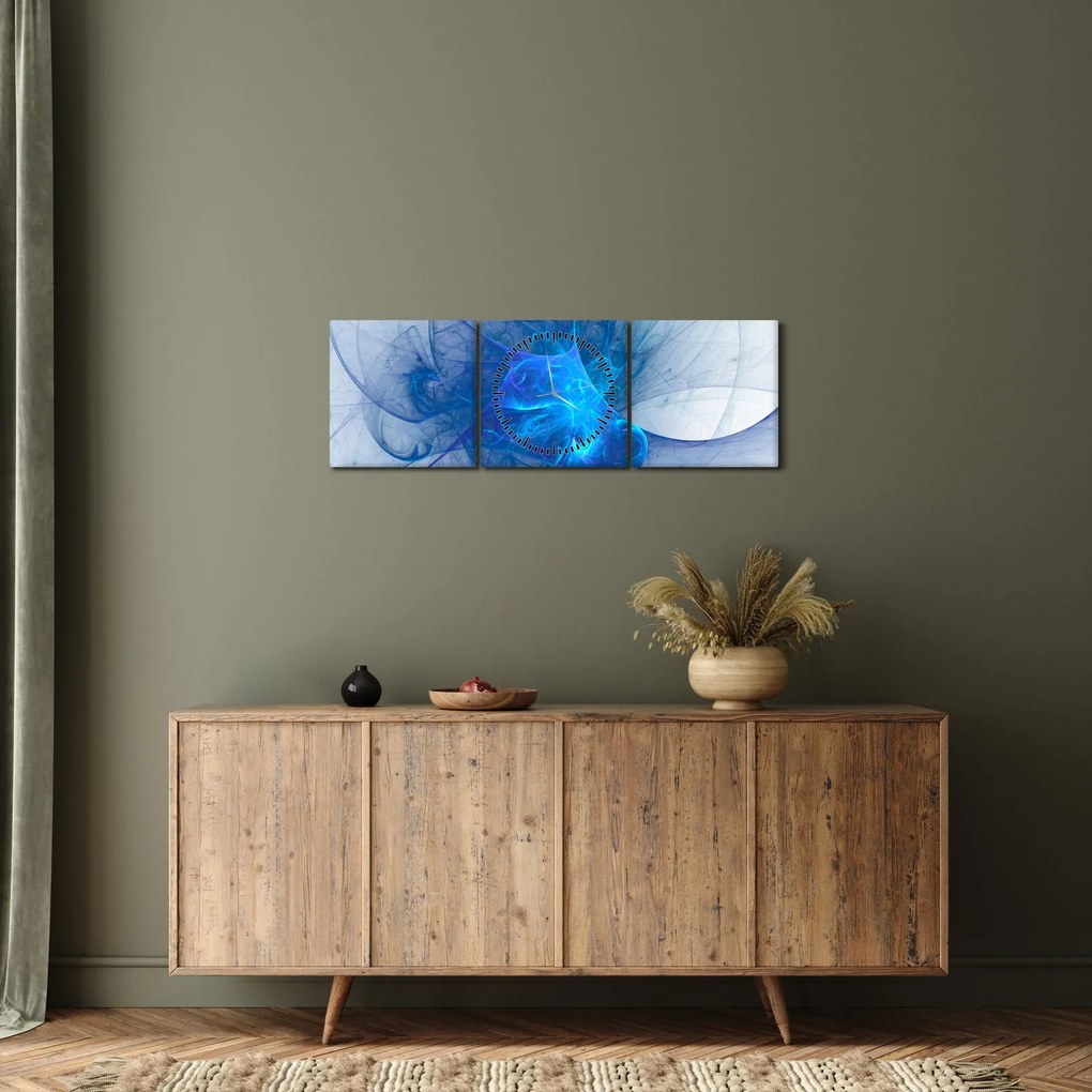 Tablou abstract (cu ceas) (90x30 cm)