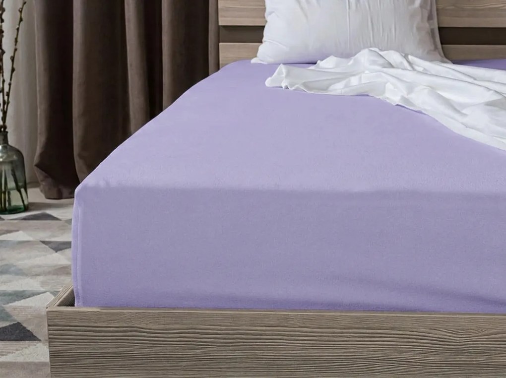 Cearsaf jersey cu lycra violet 180 x 200 cm