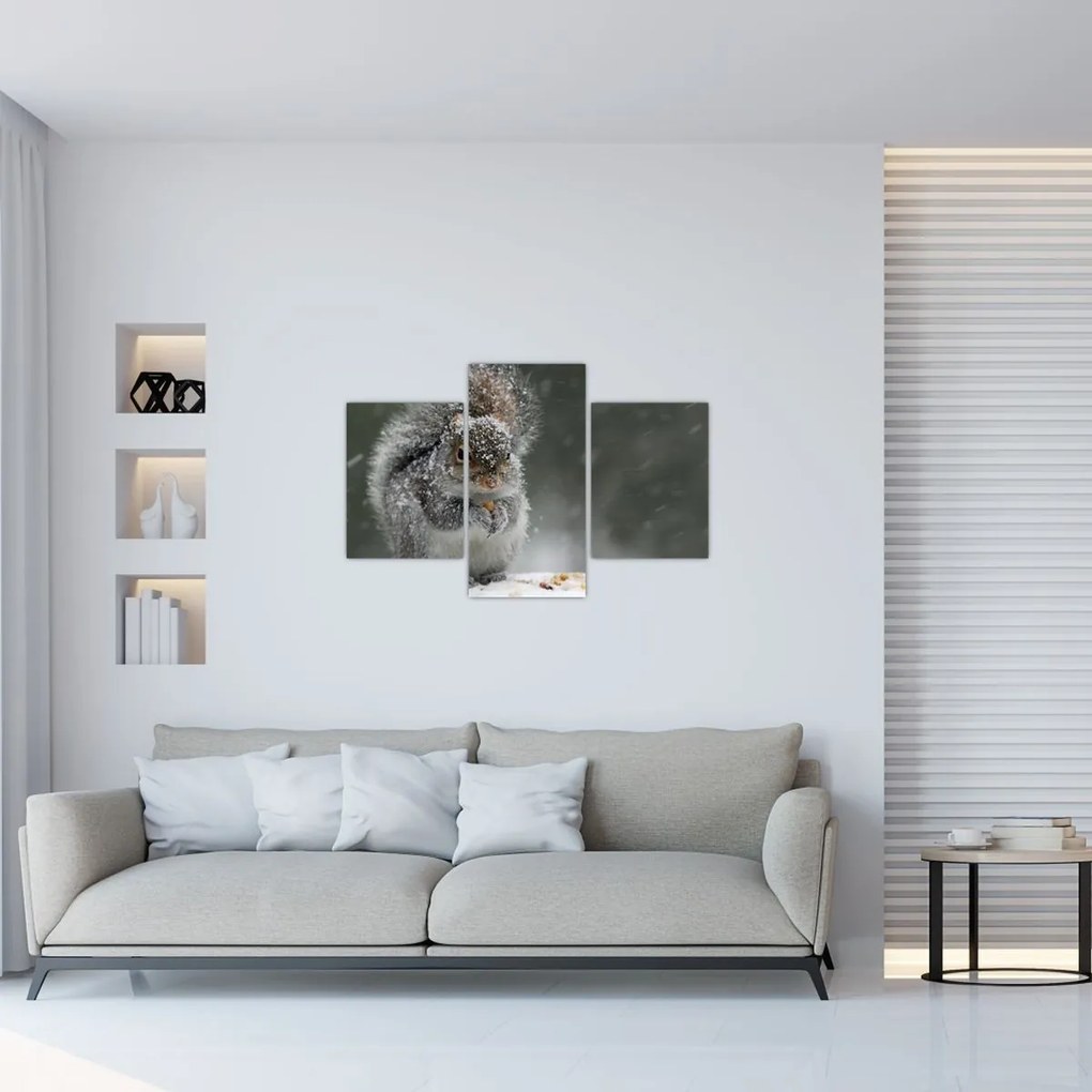 Tablou - Veveriță iarna (90x60 cm)