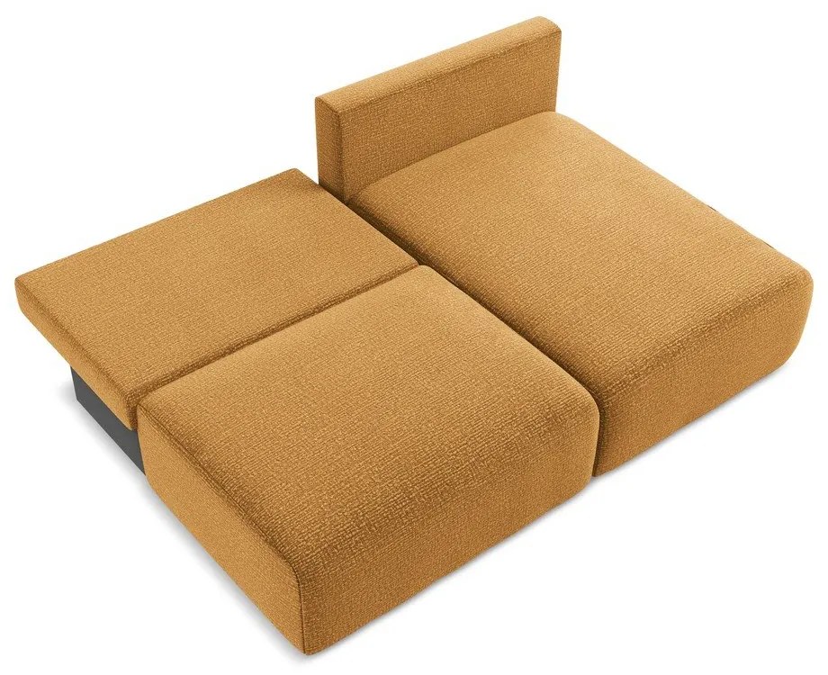 Colțar portocaliu extensibil/cu spațiu de depozitare (cu colț pe partea dreaptă) Kalena – Makamii