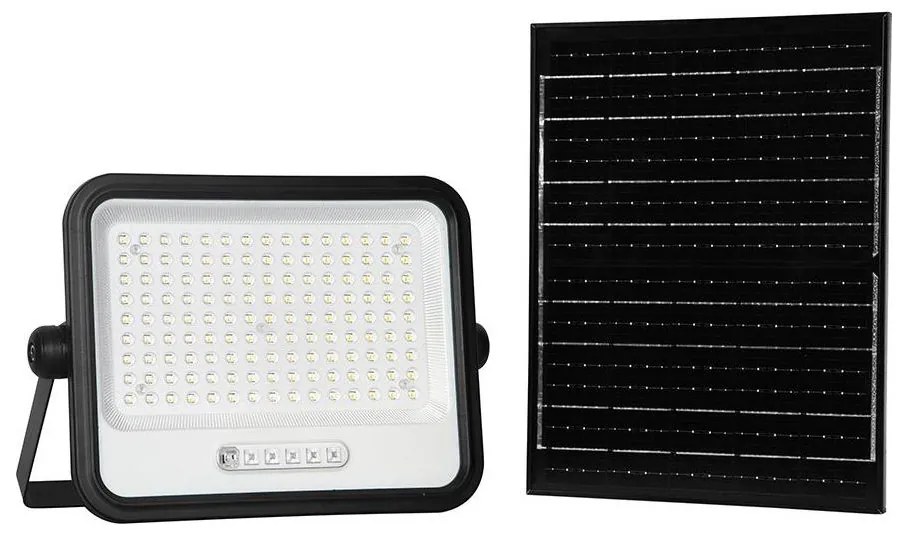Proiector solar LED dimabil LED/300W/3,2V IP65 15000 mAh negru + telecomandă
