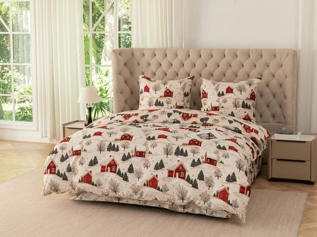 Lenjerie de pat din microfibra FARM HOUSE crem Dimensiune lenjerie de pat: 70 x 90 cm | 140 x 200 cm