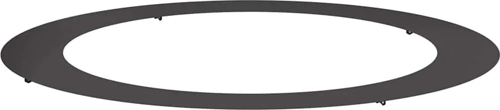 vidaXL potrivit pentru inel de copac plat Negru Ø90 / 120 cm Oțel