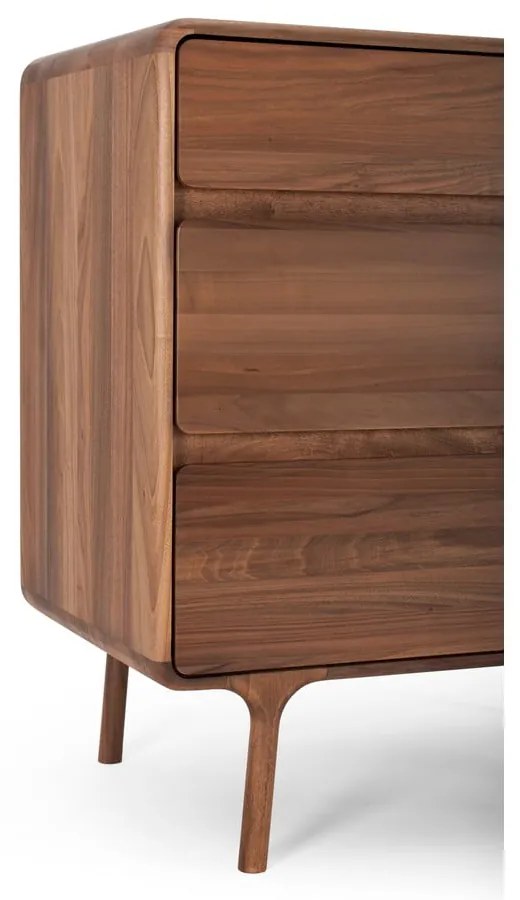 Comodă maro din lemn de nuc 90x90x45 cm Fawn – Gazzda