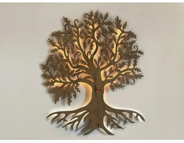 Li-Go 5742/DUB2 - Lampă de perete decorativă LED, 10W, 230V, 90x110 cm, finisaj stejar