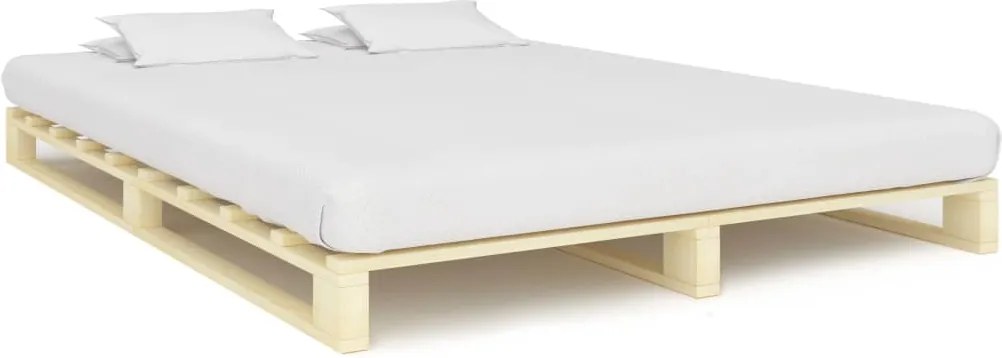 Cadru de pat din paleti, 180 x 200 cm, lemn masiv de pin