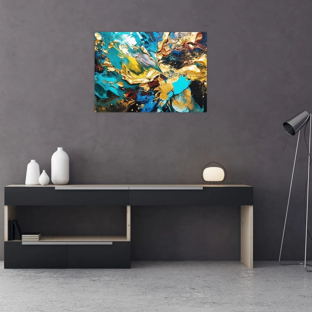 Tablou pe sticlă - Pictură în ulei texturată (70x50 cm)