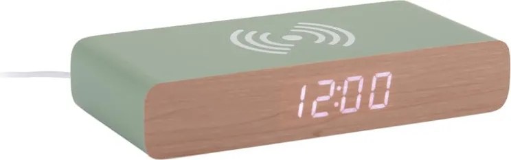 Ceas deșteptător digital cu încărcător wireless Retro Flat LED – Karlsson