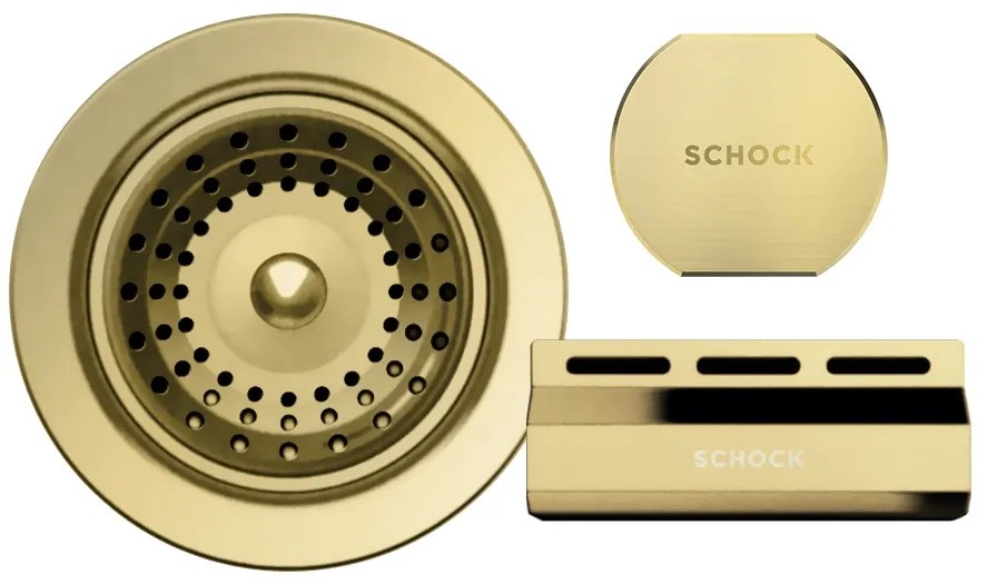 Parti vizibile Schock pt chiuveta cu kit de scurgere automat MOND100X-D100S-D100-D100L White Gold