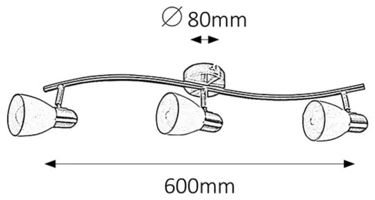 Rabalux 6308 - Lampa spot SOMA 3xE14/40W/230V