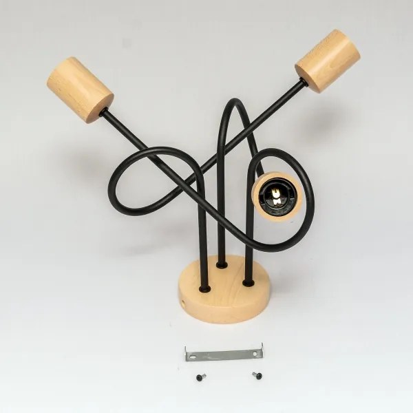 Lustră aplicată OXFORD 3xE27/15W/230V pin/negru