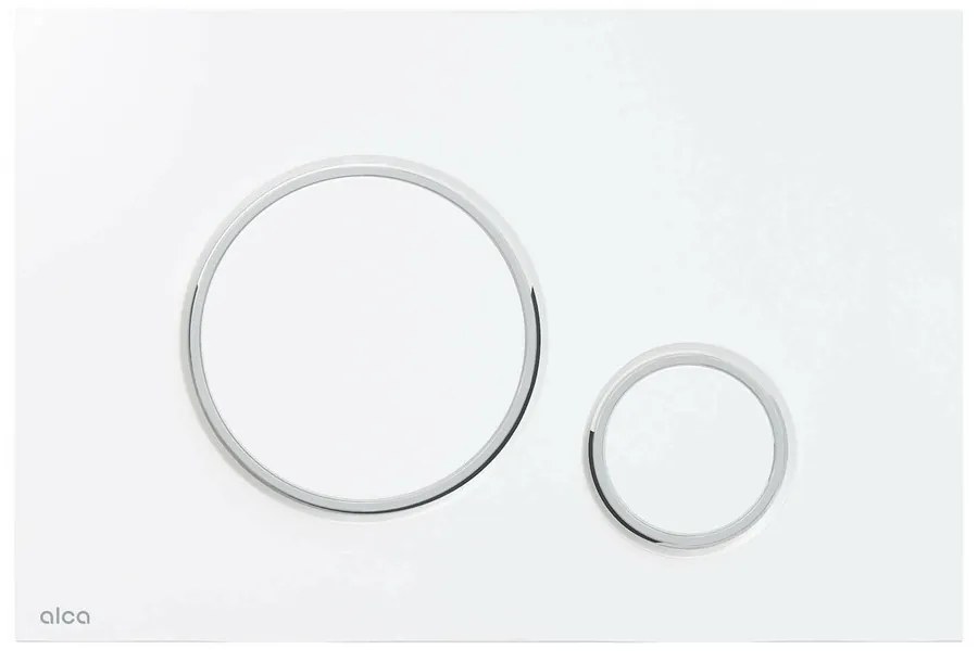 Clapeta de actionare Alca Thin M770 alb - crom lucios