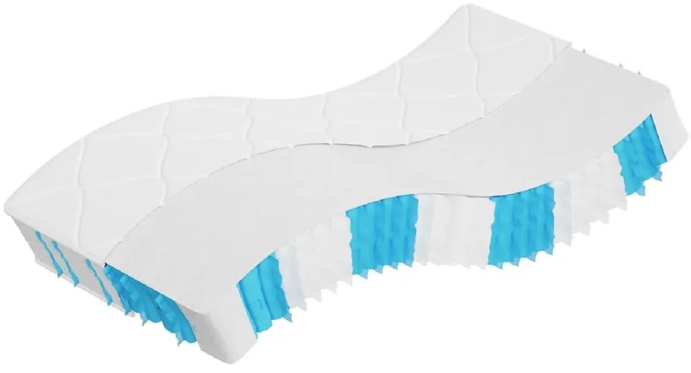vidaXL Saltea cu arcuri buzunare Single Size fermitate medie 90x190 cm