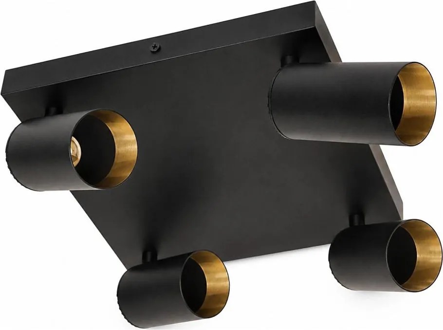 Lampă spot FILO 4xGU10/30W/230V negru/auriu