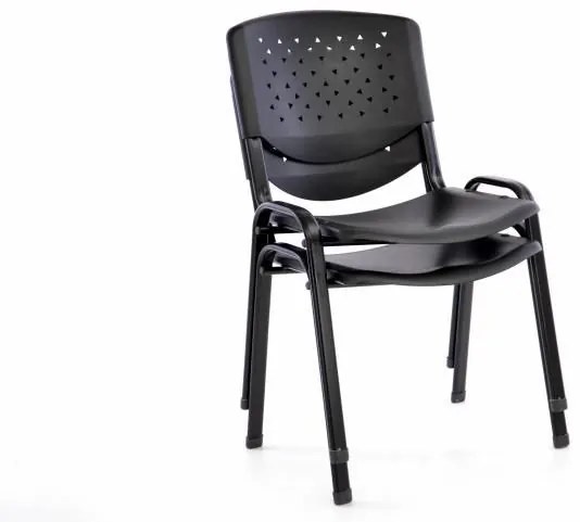 Scaun de birou pliabil din plastic - negru