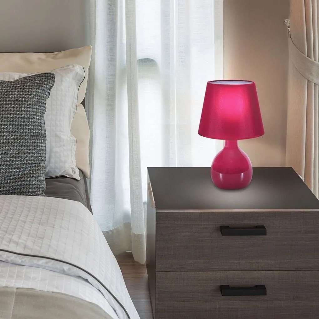 Veioza, lampa de masa design modern Ingrid rosu