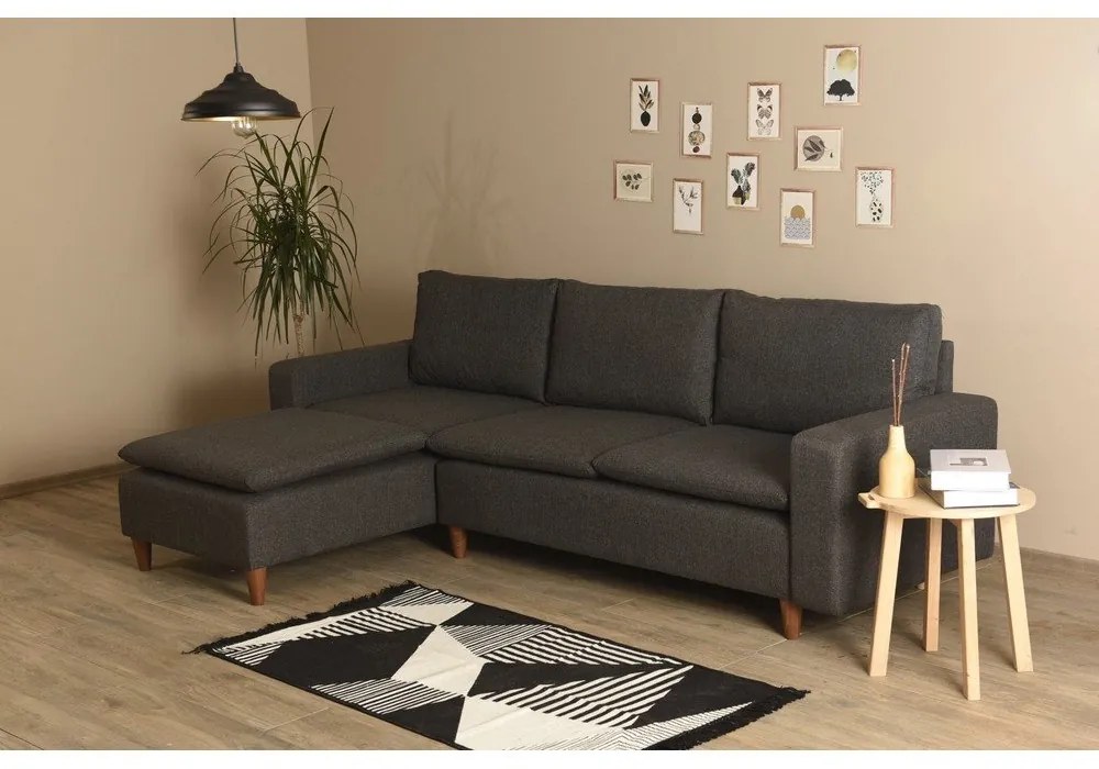 Colțar gri (cu colț pe partea stângă ) Lungo – Balcab Home