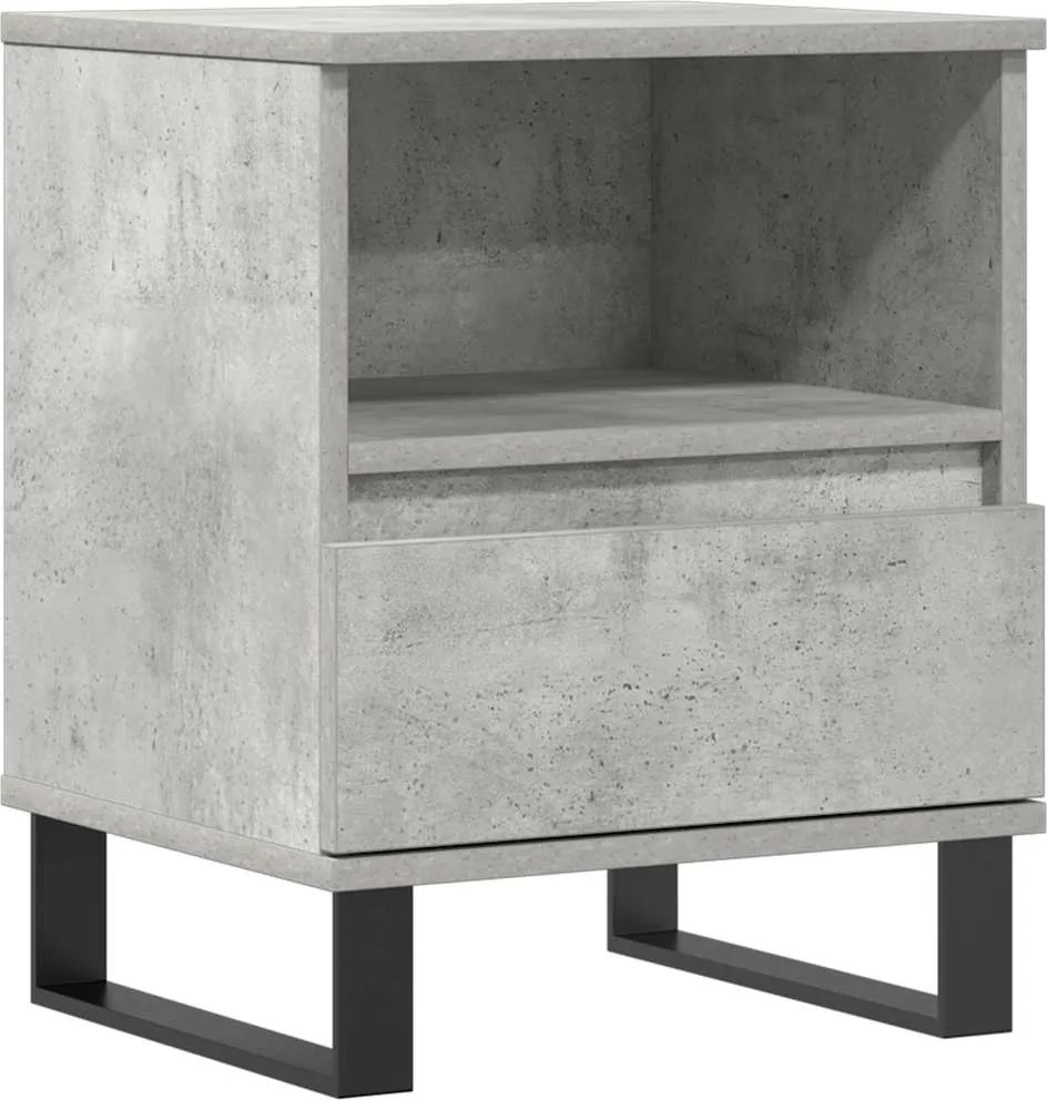 vidaXL Noptieră, gri beton, 40x35x50 cm, lemn compozit