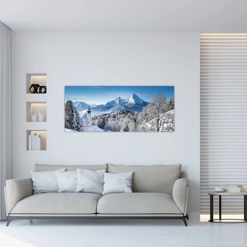 Tablou - Peisaj cu ninsoare (120x50 cm)