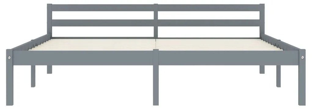 Cadru de pat cu 4 sertare, gri, 160 x 200 cm, lemn masiv de pin Gri, 160 x 200 cm, 4 Sertare