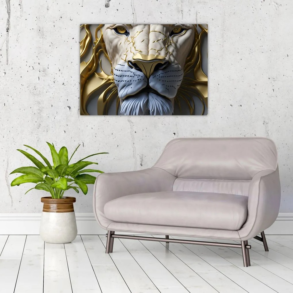 Tablou - Cap de Leu (70x50 cm)