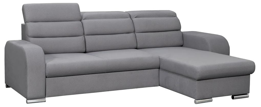 Canapea universală, material textil, gri, LESAT ROH UNI