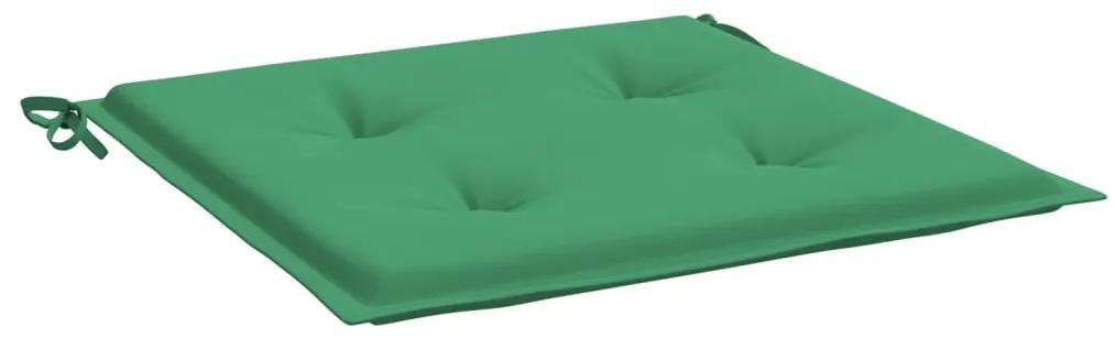 Perne scaun de gradina, 6 buc., verde, 50x50x3 cm, textil 6, Verde, 50 x 50 x 3 cm