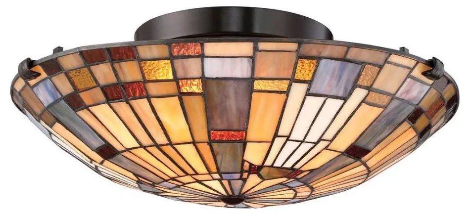 Quoizel QZ-INGLENOOK-F-SMALL – plafonieră INGLENOOK, 2x E27/60W/230V, Ø 40,7 cm