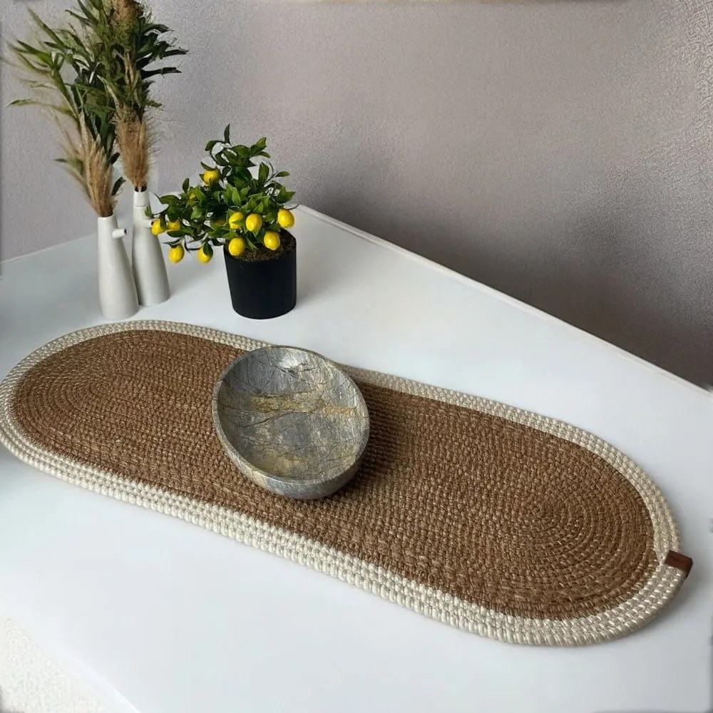 Napron de masă din iută 35x100 cm Wicker – Mila Home Luxury
